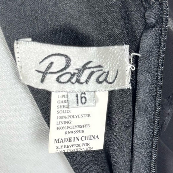 Patra Tiered Chiffon Formal Cocktail Dress Illusion Neck Wedding Guest Sz 16 - Picture 5 of 7